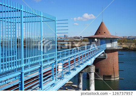 Kanamachi Water Purification Plant Intake Tower Pointed Hat Kanamachi Water Purification Plant Intake Tower Pointed Hat 126737957