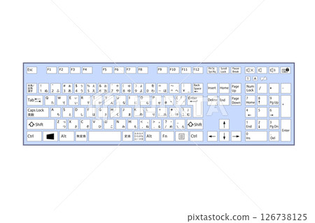 Realistic desktop computer keyboard material illustration Vector design Blue Navy blue Realistic desktop computer keyboard material illustration Vector design Blue Navy blue 126738125
