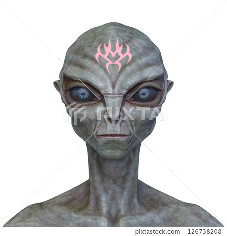 Male alien face 126738208
