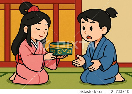 Urashima Taro is given the treasure box 126738848