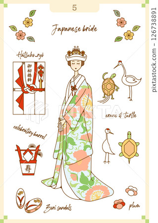 日式新娘及幸運符/飾品 05 126738891