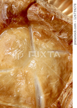 Close-up of a whole apple pie - baked goods 126739278