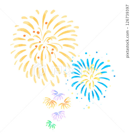 Vector illustration of fireworks on transparent background Vector illustration of fireworks on transparent background 126739397