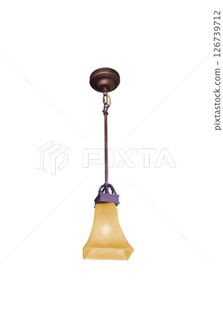 Vintage hanging lamp isolated on white Vintage hanging lamp isolated on white 126739712