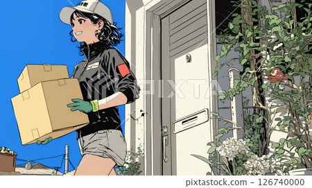 Young female delivery driver 126740000