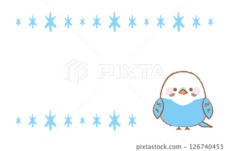 可愛的長尾小鸚鵡留言卡 126740453