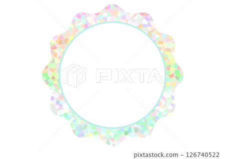 Stylish cute circular frame illustration material refreshing light blue rainbow colorful vector png Stylish cute circular frame illustration material refreshing light blue rainbow colorful vector png 126740522