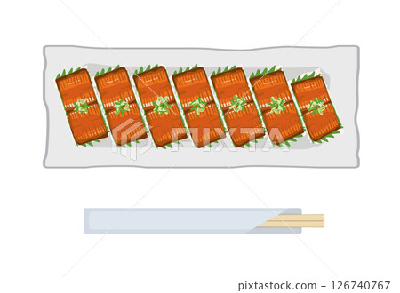 鰻魚壽司棒插圖 126740767