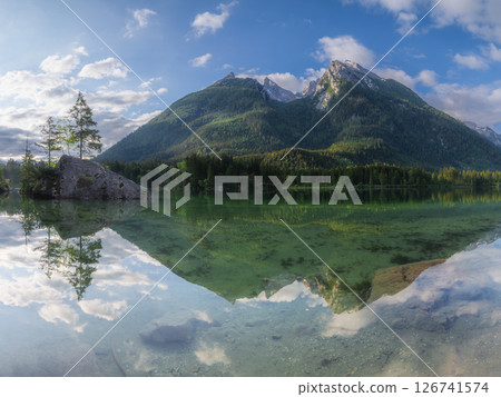 View of Hintersee lake in Berchtesgaden National Park Bavarian Alps, Germany View of Hintersee lake in Berchtesgaden National Park Bavarian Alps, Germany 126741574