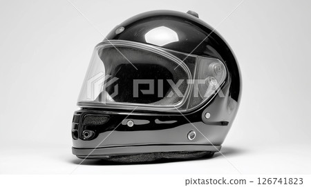 Protective helmet displayed on a white background 126741823