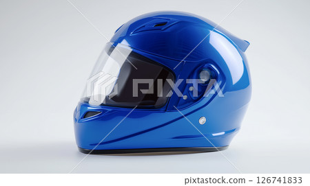 Safety helmet displayed on a neutral background Safety helmet displayed on a neutral background 126741833