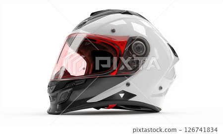 Motorcycle helmet designed for safety and comfort 126741834