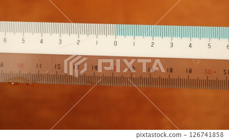 Blue ruler, ruler, line drawing Blue ruler, ruler, line drawing 126741858