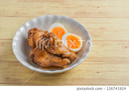 Chicken wings and boiled eggs Chicken wings and boiled eggs 126741924