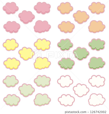 Cute cloud pop decoration material Fluffy Mofumofu Harajuku style Ice cream 126742002