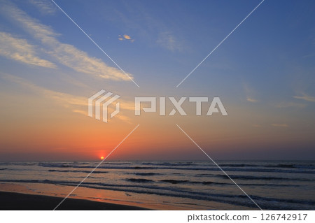 beautiful beach sunrise 126742917