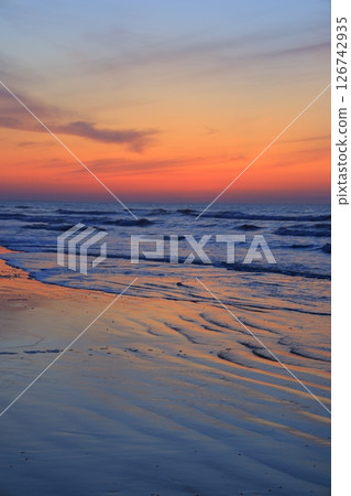 beautiful beach sunrise beautiful beach sunrise 126742935