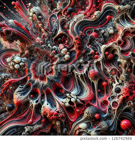 背景流行黏液 3D 黏糊糊的插圖!黏菌恐怖很可怕!神秘而美麗,如同美麗的遊戲漫畫世界 背景流行黏液 3D 黏糊糊的插圖!黏菌恐怖很可怕!神秘而美麗,如同美麗的遊戲漫畫世界 126742989