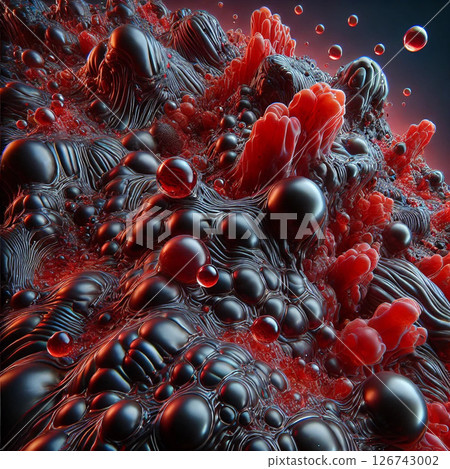 背景流行黏液 3D 黏糊糊的插圖!黏菌恐怖很可怕!神秘而美麗,如同美麗的遊戲漫畫世界 背景流行黏液 3D 黏糊糊的插圖!黏菌恐怖很可怕!神秘而美麗,如同美麗的遊戲漫畫世界 126743002