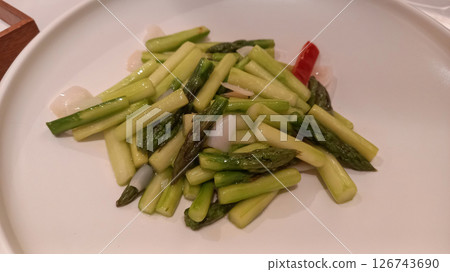 Vegetable salad with cucumbers 126743690