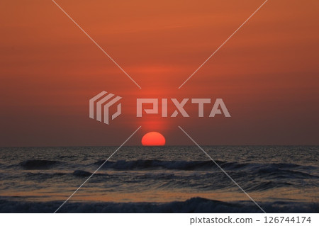 beautiful beach sunrise beautiful beach sunrise 126744174