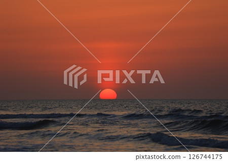 beautiful beach sunrise 126744175