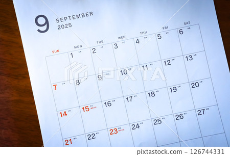 2025 Calendar (September) 2025 Calendar (September) 126744331