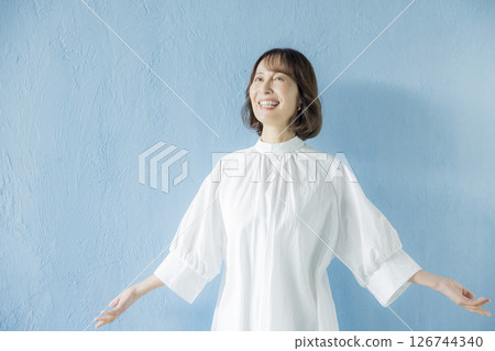 A smiling senior woman A smiling senior woman 126744340