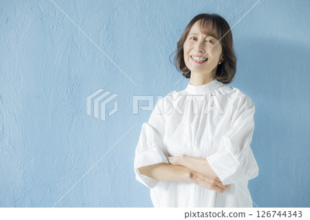 A smiling senior woman A smiling senior woman 126744343