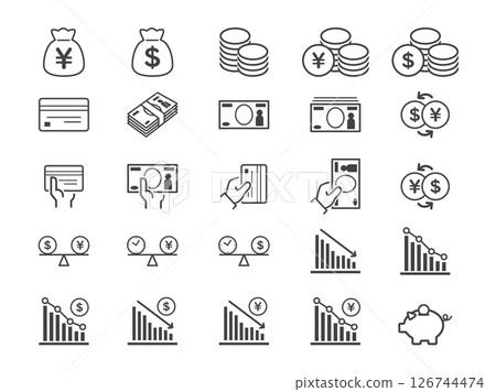 Money icon set Money icon set 126744474