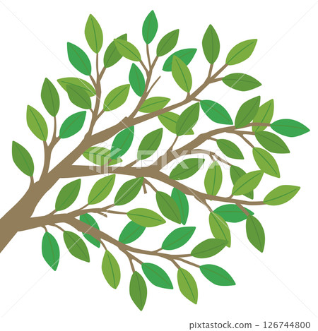 可愛的樹向量圖 126744800