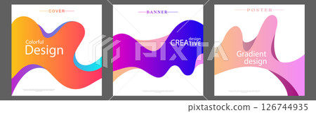 Colorful gradient. The banner template. A decorative element for decoration and creativity Colorful gradient. The banner template. A decorative element for decoration and creativity 126744935