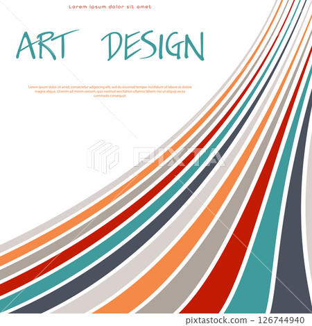 Dynamic wave. Wavy lines design. Linear design element. Creative idea template Dynamic wave. Wavy lines design. Linear design element. Creative idea template 126744940