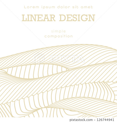 Parallel dynamic lines. Wavy lines design. Cover, banner, poster and creative idea design template 126744941