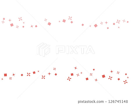 閃閃發光的線條素材(紅色) 閃閃發光的線條素材(紅色) 126745148