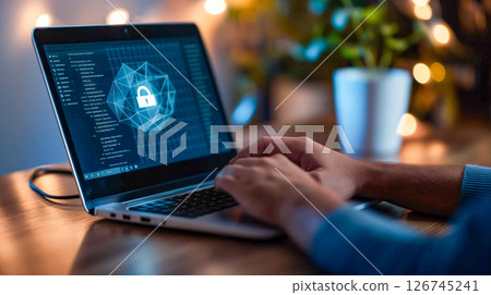 Image of password entry with cybersecurity and personal information protection in mind Image of password entry with cybersecurity and personal information protection in mind 126745241