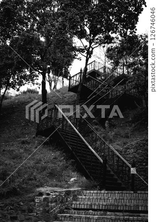 Stairways in black & white Stairways in black & white 126746046