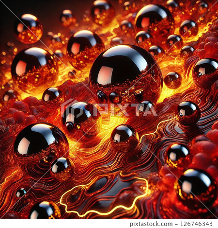 背景流行黏液 3D 黏糊糊的插圖！黏菌恐怖很可怕！神秘而美麗，如同美麗的遊戲漫畫世界 126746343