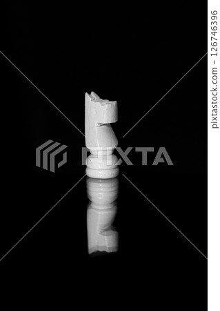 chess pieces in black and white chess pieces in black and white 126746396