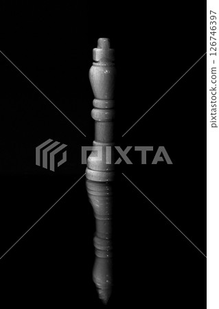 chess pieces in black and white chess pieces in black and white 126746397