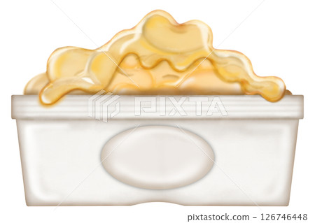 Natto soybeans Cute hand drawn Japanese food. Natto soybeans Cute hand drawn Japanese food. 126746448