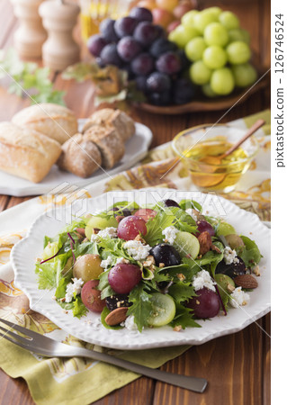 Grape and cottage cheese salad Grape and cottage cheese salad 126746524