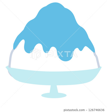 Shaved Ice Blue Hawaii Flavor Simple Cute Dessert (Vector Material) Shaved Ice Blue Hawaii Flavor Simple Cute Dessert (Vector Material) 126746636