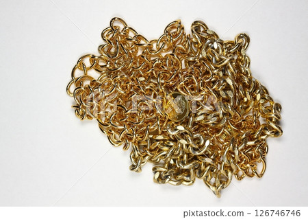 Chain jewelry with peeled gold plating Chain jewelry with peeled gold plating 126746746
