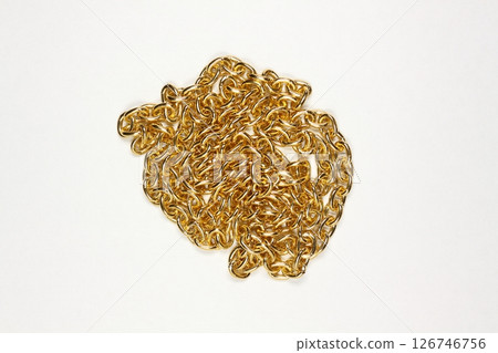 Chain jewelry with peeled gold plating 126746756