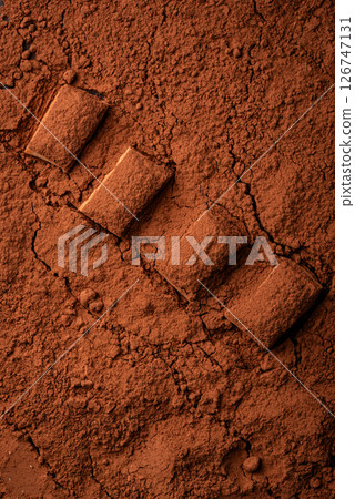 Cocoa powder chocolate texture background Cocoa powder chocolate texture background 126747131