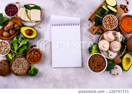 Vegan keto products. Ketogenic plant-based food Vegan keto products. Ketogenic plant-based food 126747151