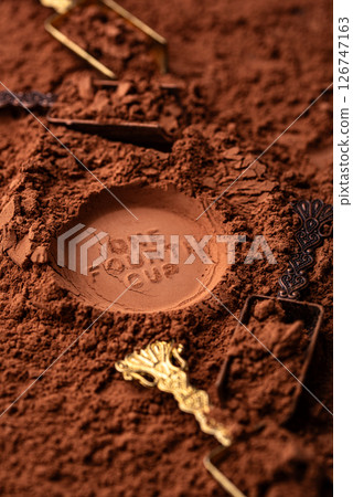 Cocoa powder chocolate texture background Cocoa powder chocolate texture background 126747163