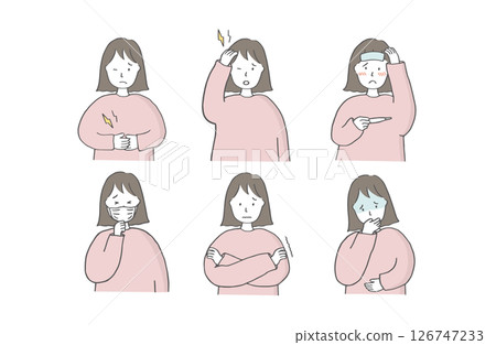 身體不適的女人角色集 身體不適的女人角色集 126747233