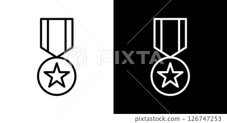 Medal line icon 126747253
